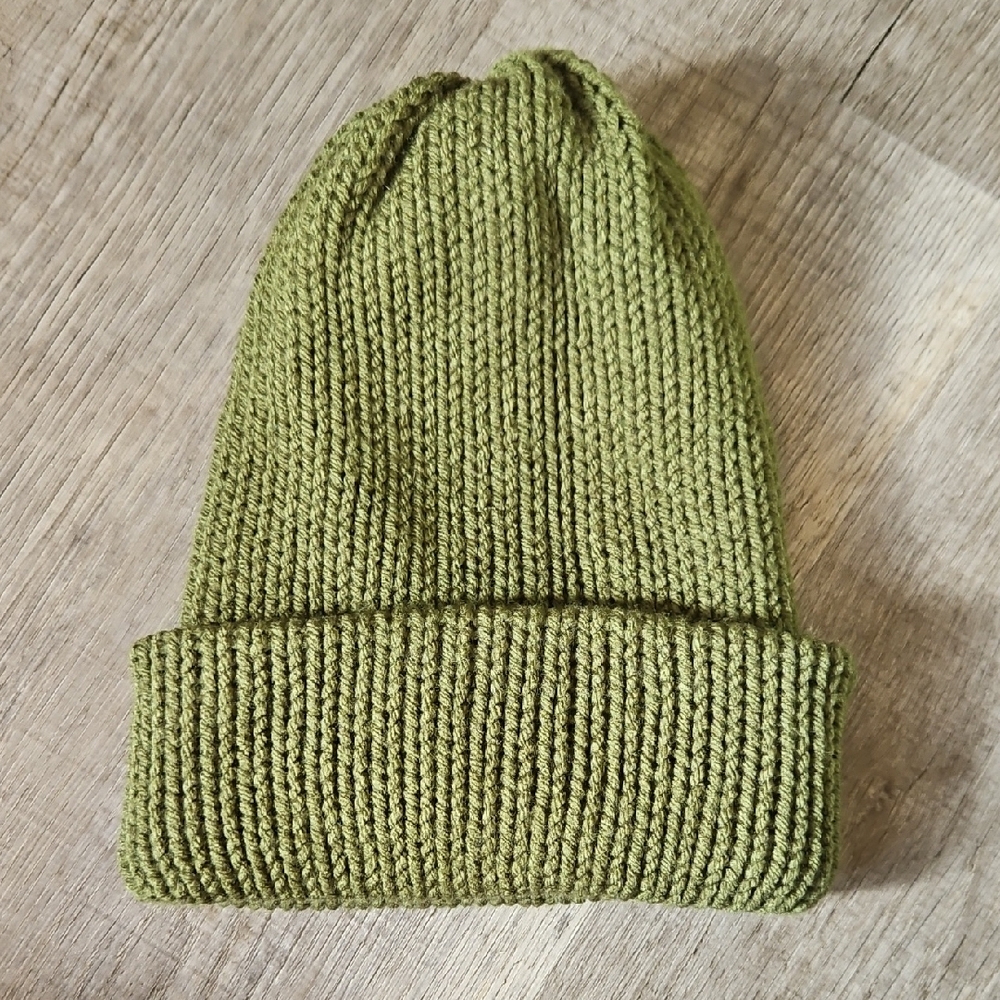 Cozy Olive Green Knit Beanie